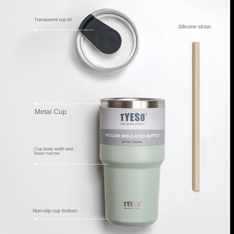 Creative Fashion 304 Stainless Steel Thermo Cup 600 & 890ml Coffee Mug Travel Water CupsStraw Car Water Bottle