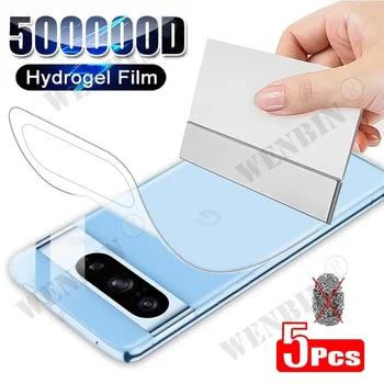 5 pezzi pellicola idrogel per Google Pixel 9 8 7 Pro XL protezione schermo per Google Pixel 9A 8A 7A 6A 5 5A 5G pellicola posteriore