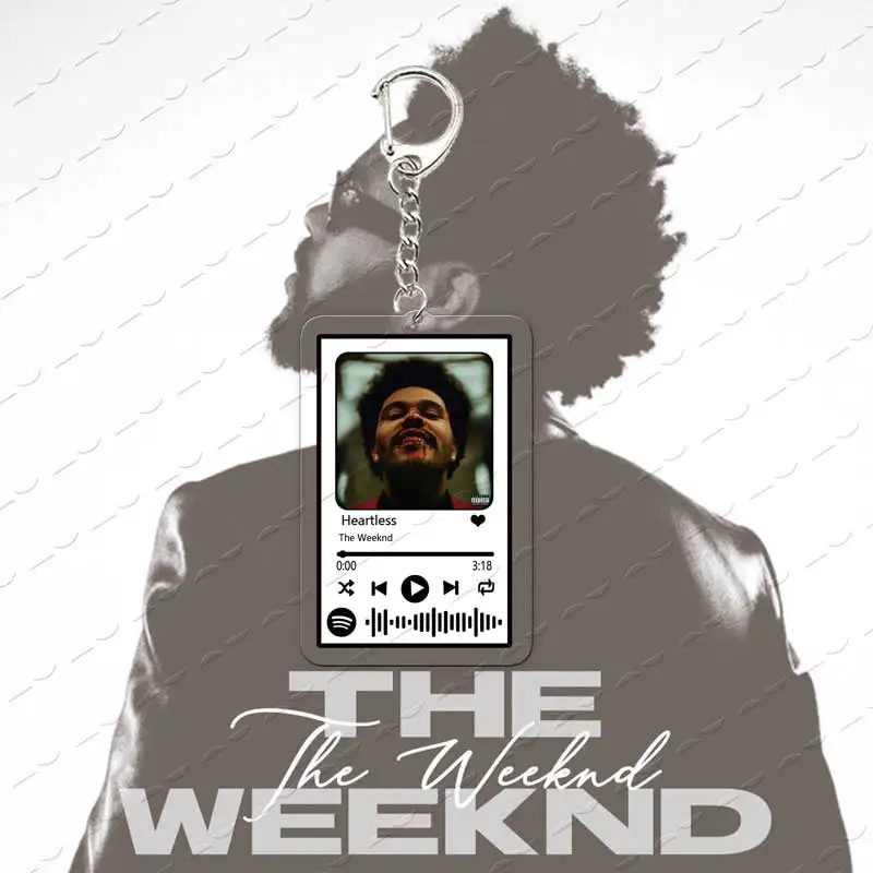 The Weeknd Music Playlist Acrylic Keychain - Starboy & Blinding Lights Fan Accessory Gift