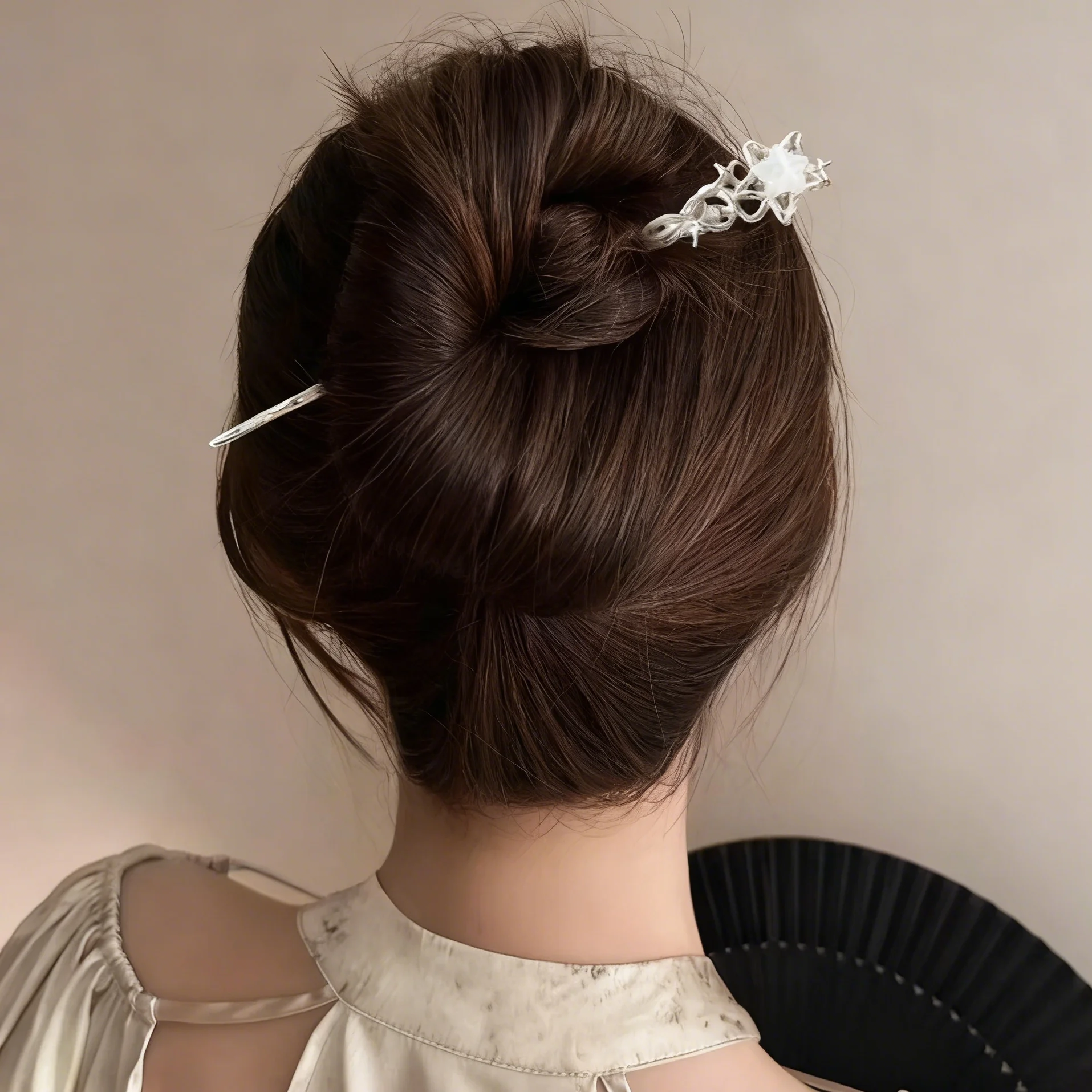 1pc New Chinese Ancient Hairpin Silver Star Moon Hair Stick Elegant Cool Hair Fork Headpiece Girl Female Hair Styling Tool