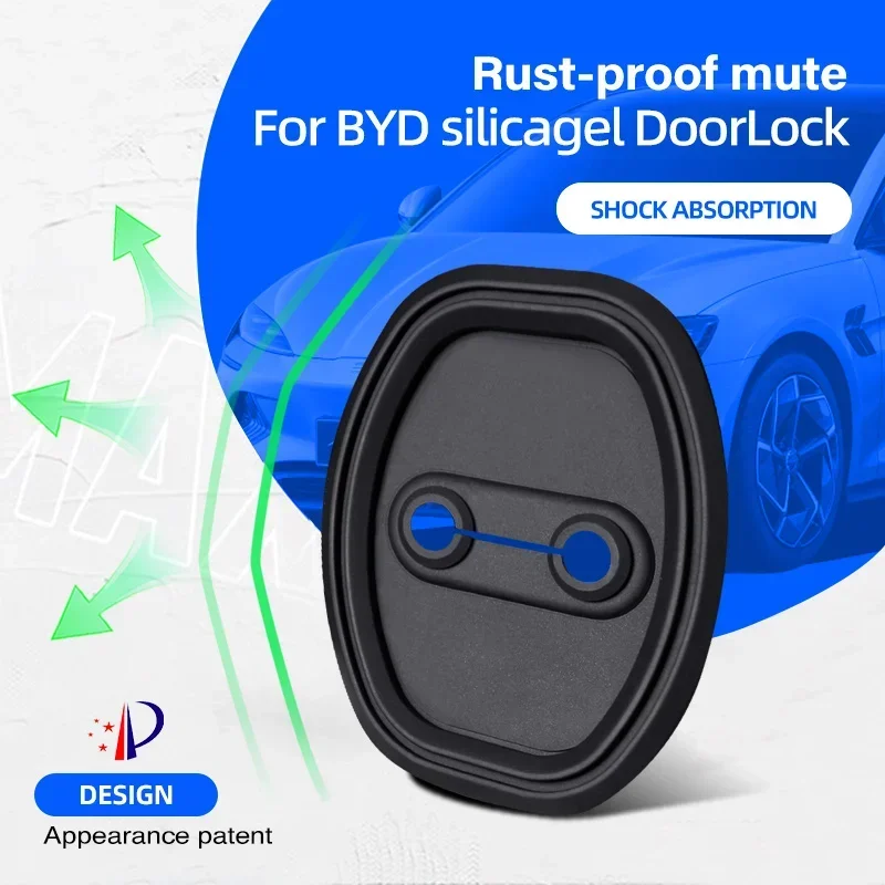 Silica Gel Door lock Case Car Door Lock Cover Check Arm Protector Cover For BYD Qing Tang Song Yuan Han Pro Plus EV DMI MAX