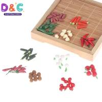 10Pcs 1/12 Miniature Vegetable Mini Carrot Radish Pepper Simulation Vegetable Dollhouse Food Doll House Accessories Ornaments 2