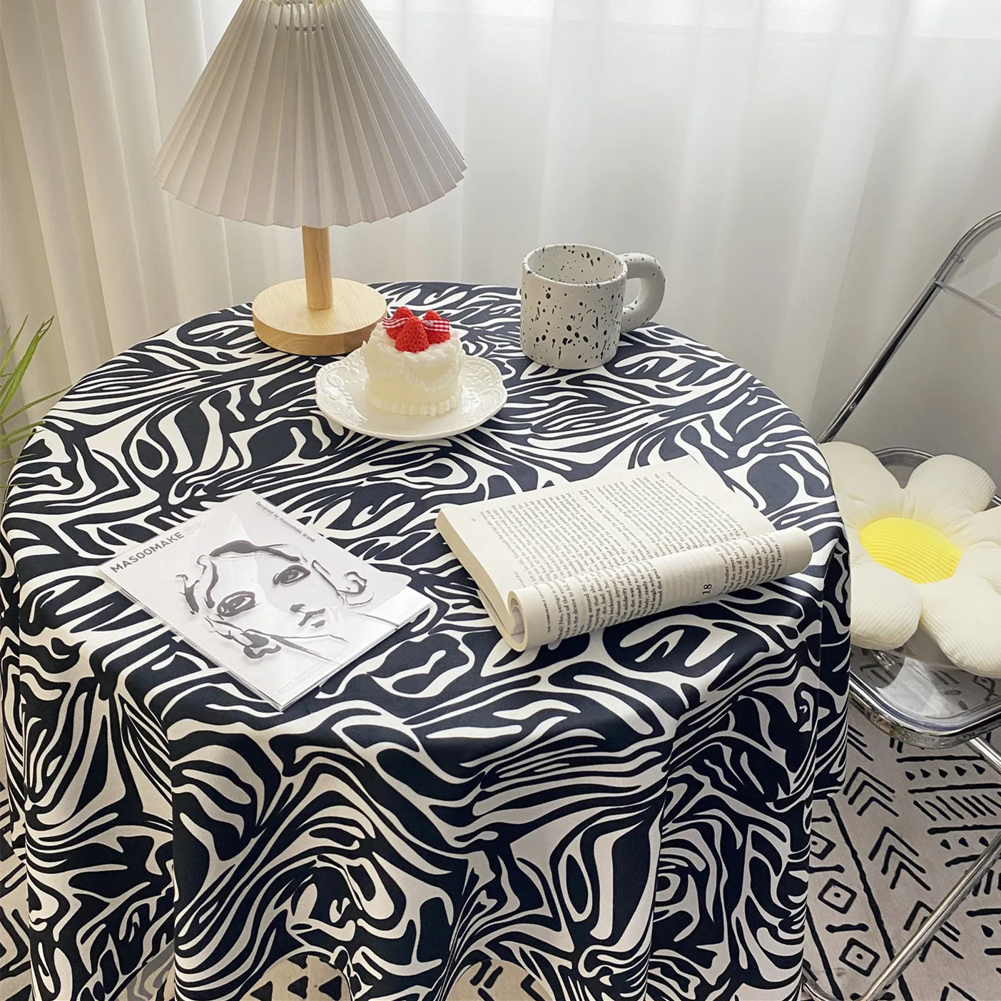 

Student desk dormitory girl heart bedroom Japanese grid small fresh desk mat