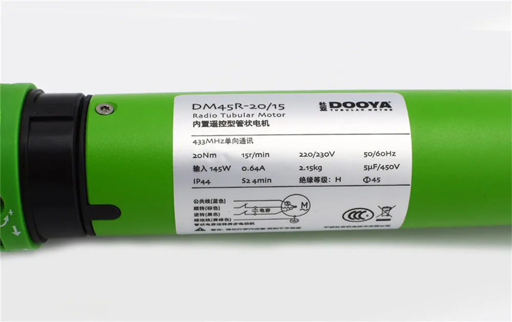 dooya original que rola motor tubular motor de fio motor de para estores de rolamento