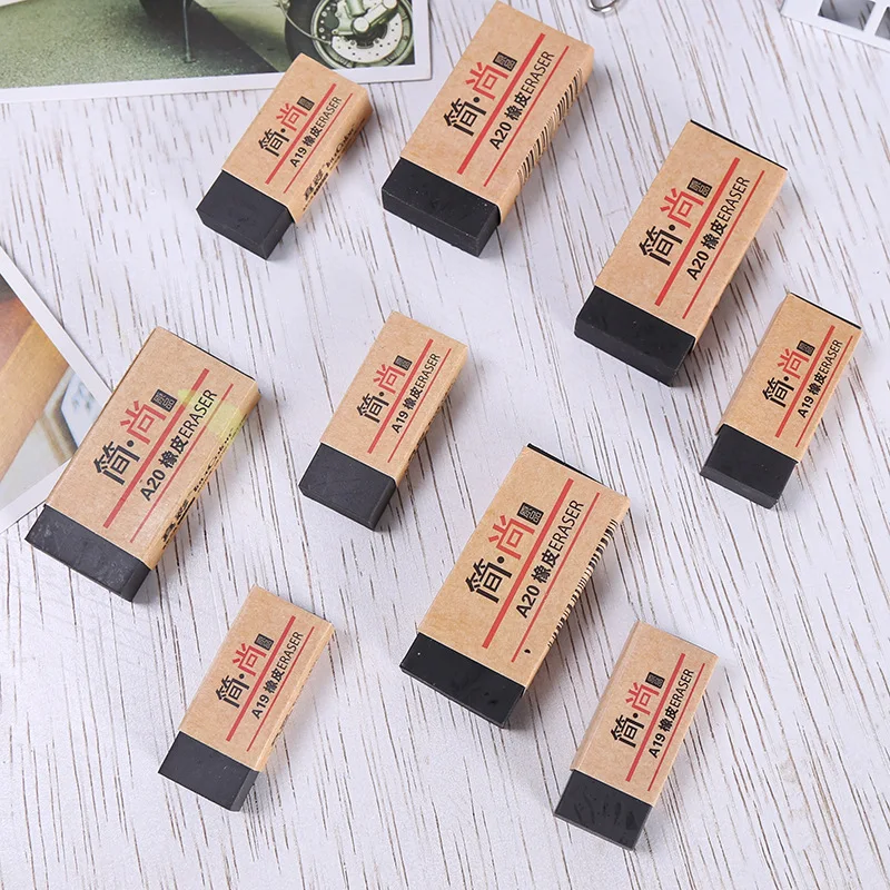 4pcs Black Creative Cute Culture School Stationery Gift Exam 2B4B Office Writing Eraser