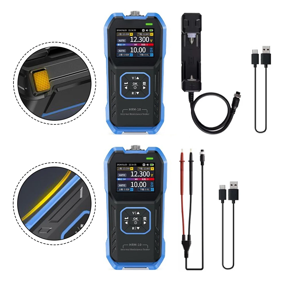 HRM-10 Internal Resistance Tester Meter High-definition Color Screen Display High Precision Voltage Resistance Measuring Tools