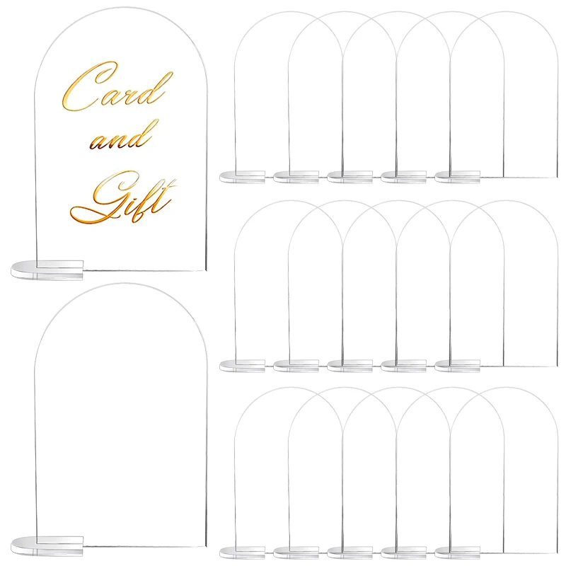 

5pcs Clear Acrylic Table Sign with Stand DIY Blank Number Place Cards Guest Names Tag Wedding Seating Cards Birthday Party Decor