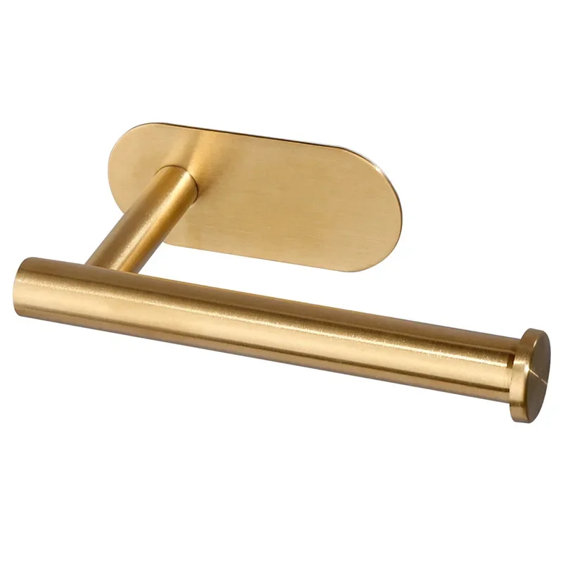 Paper Towel Holder Toilet Paper Holder Toilet Paper Rack Toilet Roll Holder Paper Towel Rack Tissue Holder Bathroom Self Adhesive Toilet Paper Towel Holder Wall Mount No Punching Tissue Towel Roll Stainless Steel Kitchen Accessory