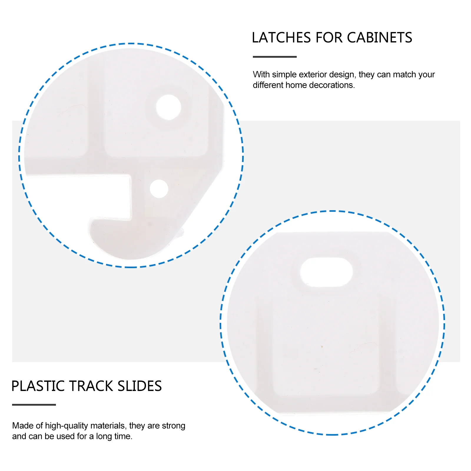 Drawer Slides 10 Pcs Plastic Latch Drawer Guide Replacement Parts for Furniture Slide Cabinet Guides Bottom Glides Track Drawers