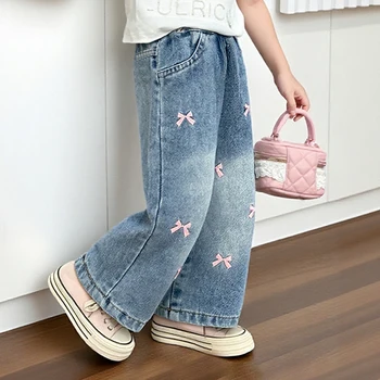 Girls Straight Wide Leg Jeans 1