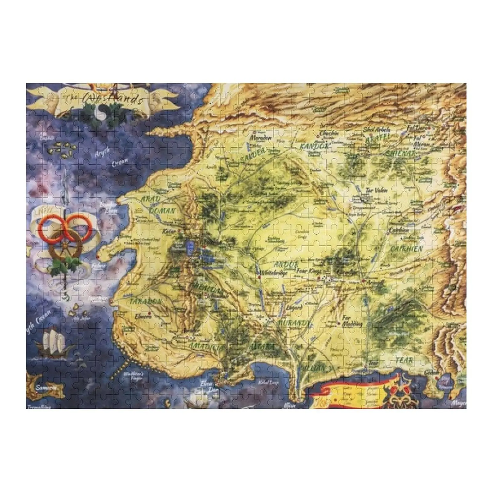 

Fantasy Wheel of Time Map Jigsaw Puzzle Name Puzzle Wooden Toy Personalised Toys