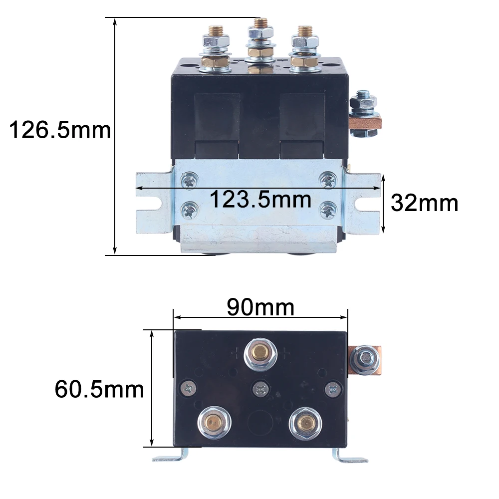 ZJWT200A DC182 CZWT200A 2NO2NC 2SPDT 12V 24V 36V 48V 60V 72V DC 정방향 역방향 접촉기, 지게차 그랩 차량 윈치 모터