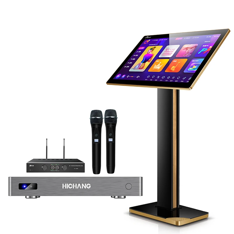 Nueva máquina de karaoke profesional KV-V5 reproductor de karaoke MTV  integrado con micrófono inalámbrico pantalla táctil capacitiva de 22  pulgadas