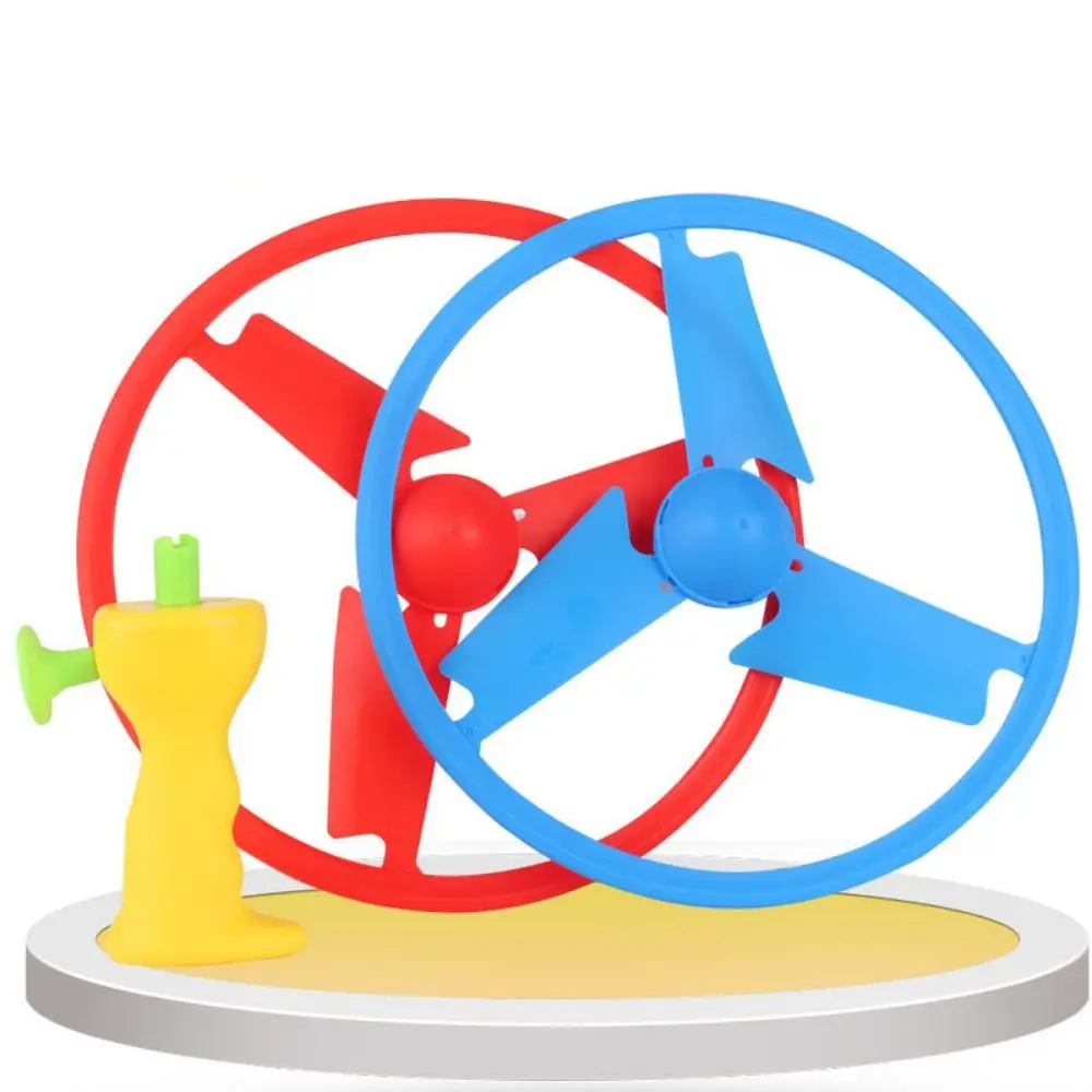 Launcher Spinner Pull Flying Disc Toys Atmosphere Prop Rotating Ripcord Sky Spin Toys Educational Cartoon Dragonfly Toy Gift
