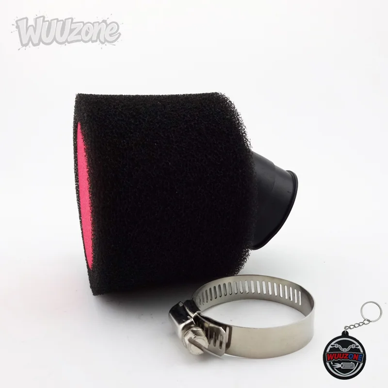 WUUzone Filtro Aria a Doppio Strato Curvo da 38mm in Spugna per Moto da Cross XR50 CRF 110cc 125cc
