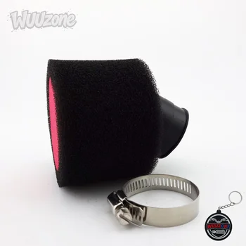 WUUzone Filtro Aria a Doppio Strato Curvo da 38mm in Spugna per Moto da Cross XR50 CRF 110cc 125cc