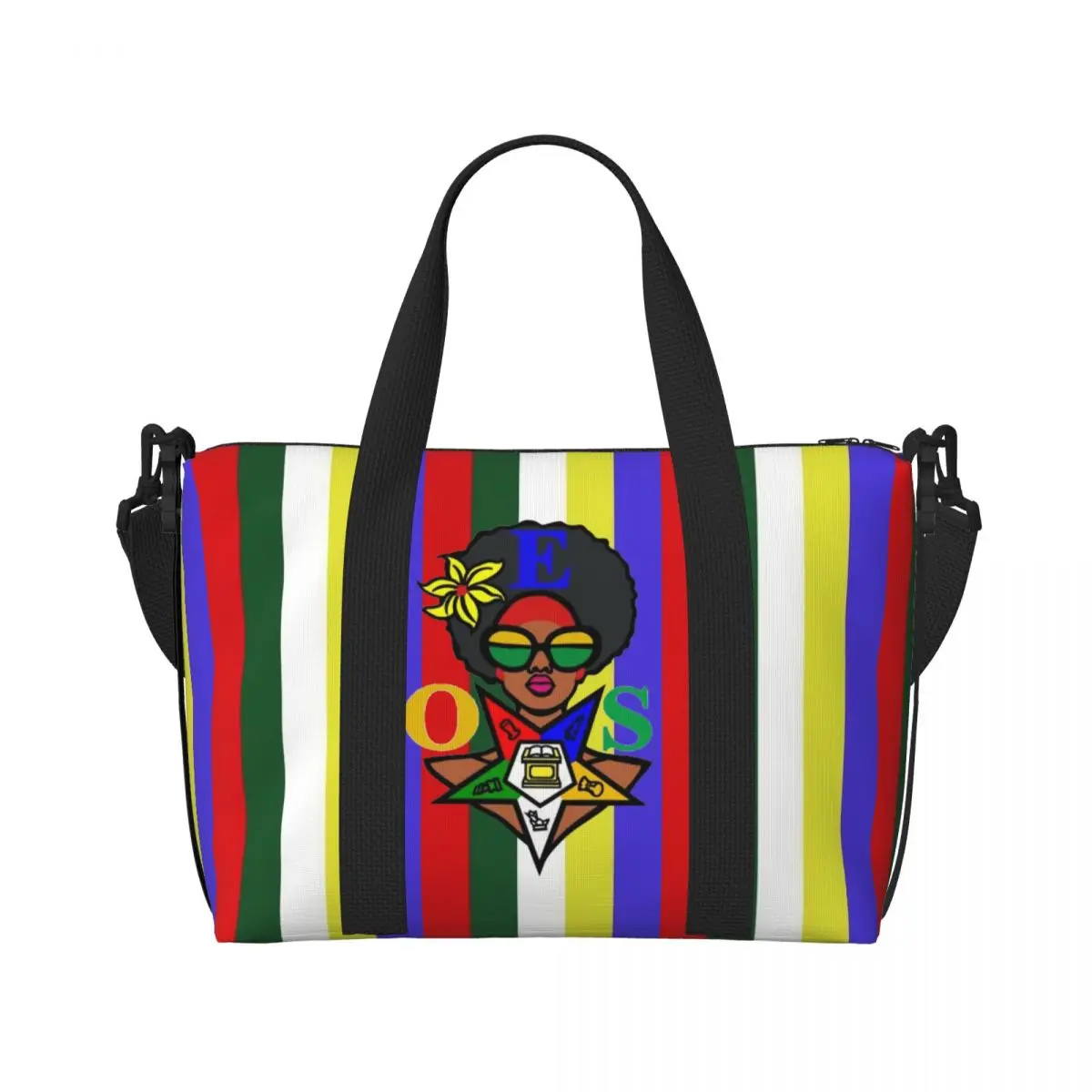 Order Of The Eastern Star Tote Bag Women Large Capacity Freemasonry Beach Gym Shoulder Travel Bag