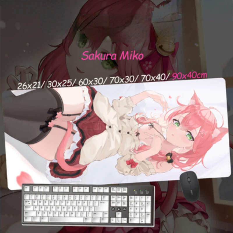 

Anime Custom Design XXL Mouse Pad Hololive Vtuber Theme DIY Cute Gamer Sexy Girl Large Desk Mat Computer Gaming Accessories