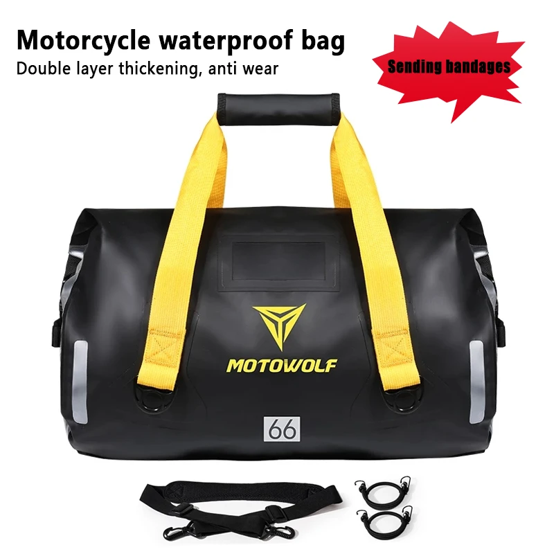 

Motorcycle Universal Waterproof Tail Bags Back Seat Bags Travel Bag Luggage Rear Seat Bag Pack 40L 66L 90L For BMW For HONDA