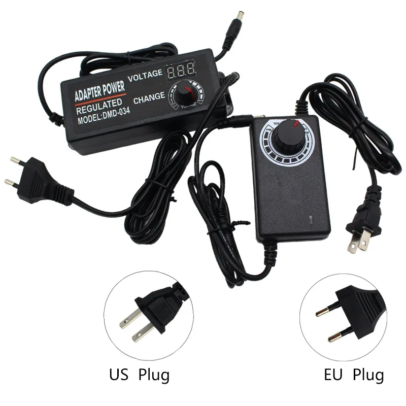 Universal Multi-Voltage Adjustable Power Supply Adapter