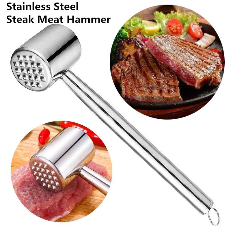 Meat Tenderizer Multifunction 304 Stainless Steel Steak Meat Hammer