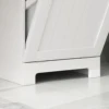 Homcom Laundry Hamper Cabinet with Removable Basket, Tilt Out Laundry Hamper Cabinet with Drawer and Beadboard Door, White 6