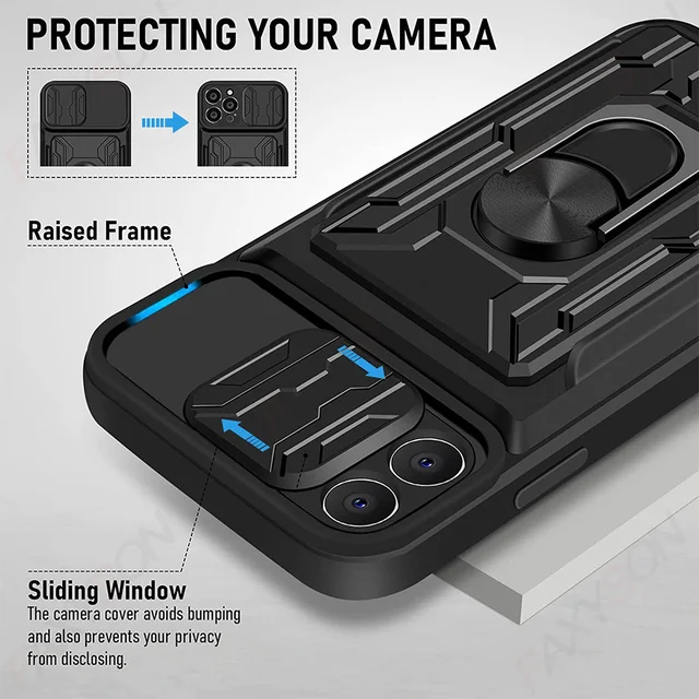슬라이드 카메라 카드 슬롯 케이스는 다양한 아이폰 모델과 보안 및 편의 기능을 제공하는 스마트폰 케이스입니다.