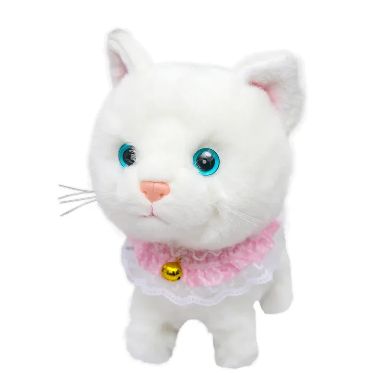 Robot Cat Electronic Plush Kitty Sing Songs Interactive Cat Pet Walk Miaow Magnet Controled Kitten USB Charge Music Animal Toys 2