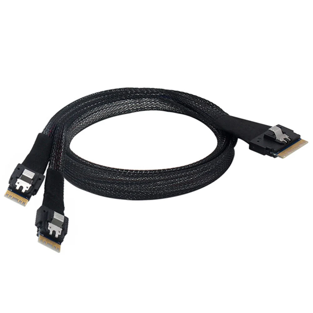 SAS 4 0 SFF-8654 8i 74 Pin to 2 4i 38 кабель данных для жесткого диска 24 Гбит/с
