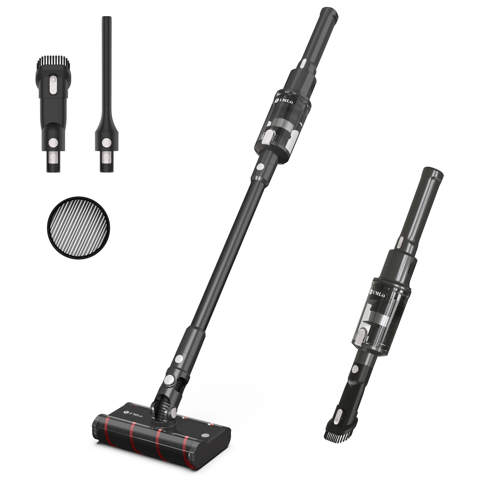 Umlo Cordless Vacuum, Directional Soft Roller Cleaner Head, 20Kpa Extra