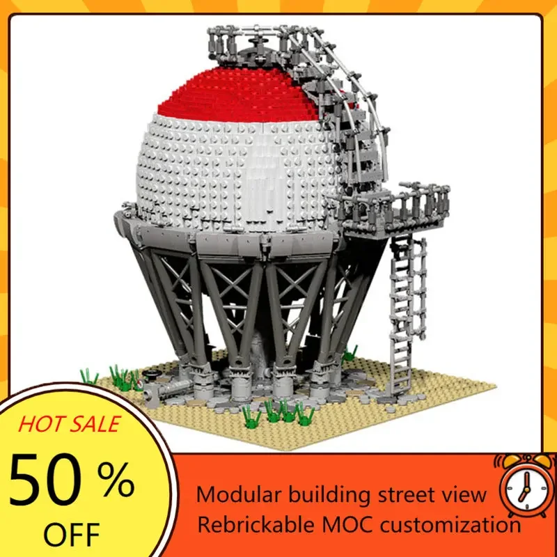 

1963PCS Factory Gas tank Modular MOC Creative street view Model Building Blocks Architecture Education Assembly Model Toys Gifts