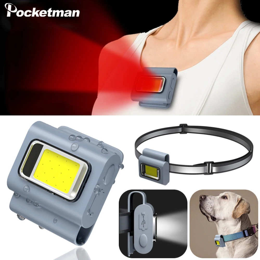 Flashlight Clip Led Usb Rechargeable  Headlamp Usb Rechargeable Running - Led  Clip - Aliexpress