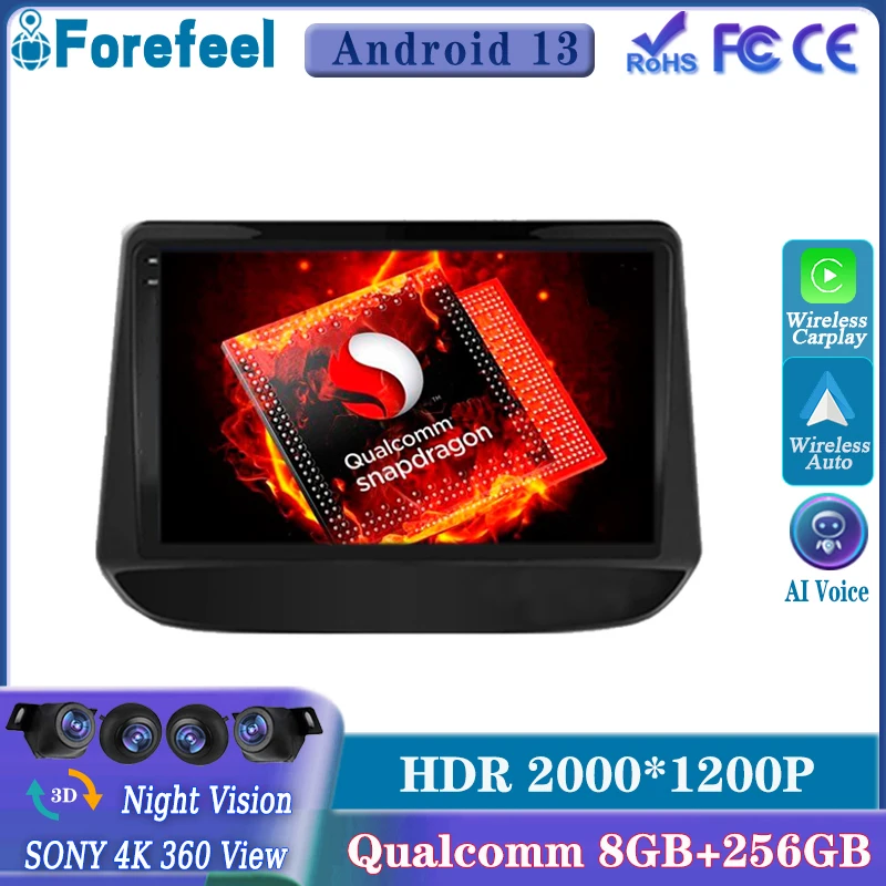 

Android 13 For Chevrolet Holden Onix Cavalier 2020 2021 Car Stereo Radio Multimedia Player Head Unit GPS Carplay Android Auto