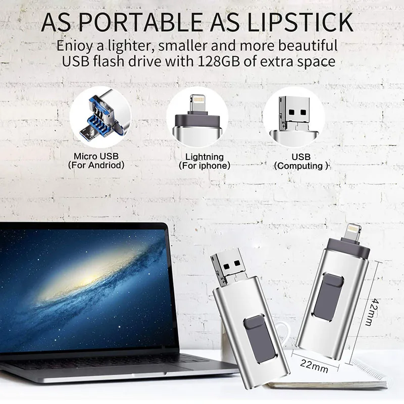 

2023 USB 3.0 Flash Drive For iPhone/ipad OTG Pen Drive HD Memory Stick 16GB 32GB 64GB 128GB 256GB 512GB 1000GB Pendrive