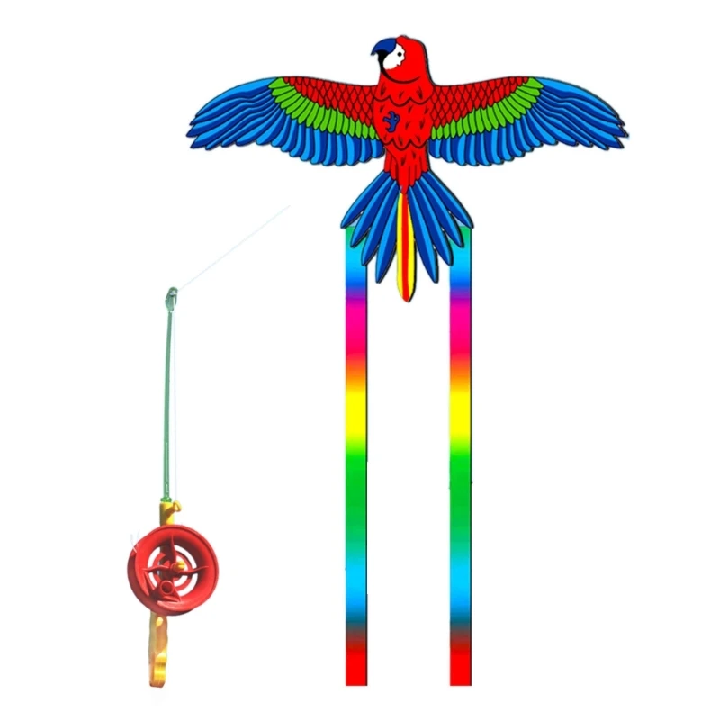 Fishing Rod Dynamic Wing Kites for Garden Funny Dynamic Bird Kites Party Supply 6