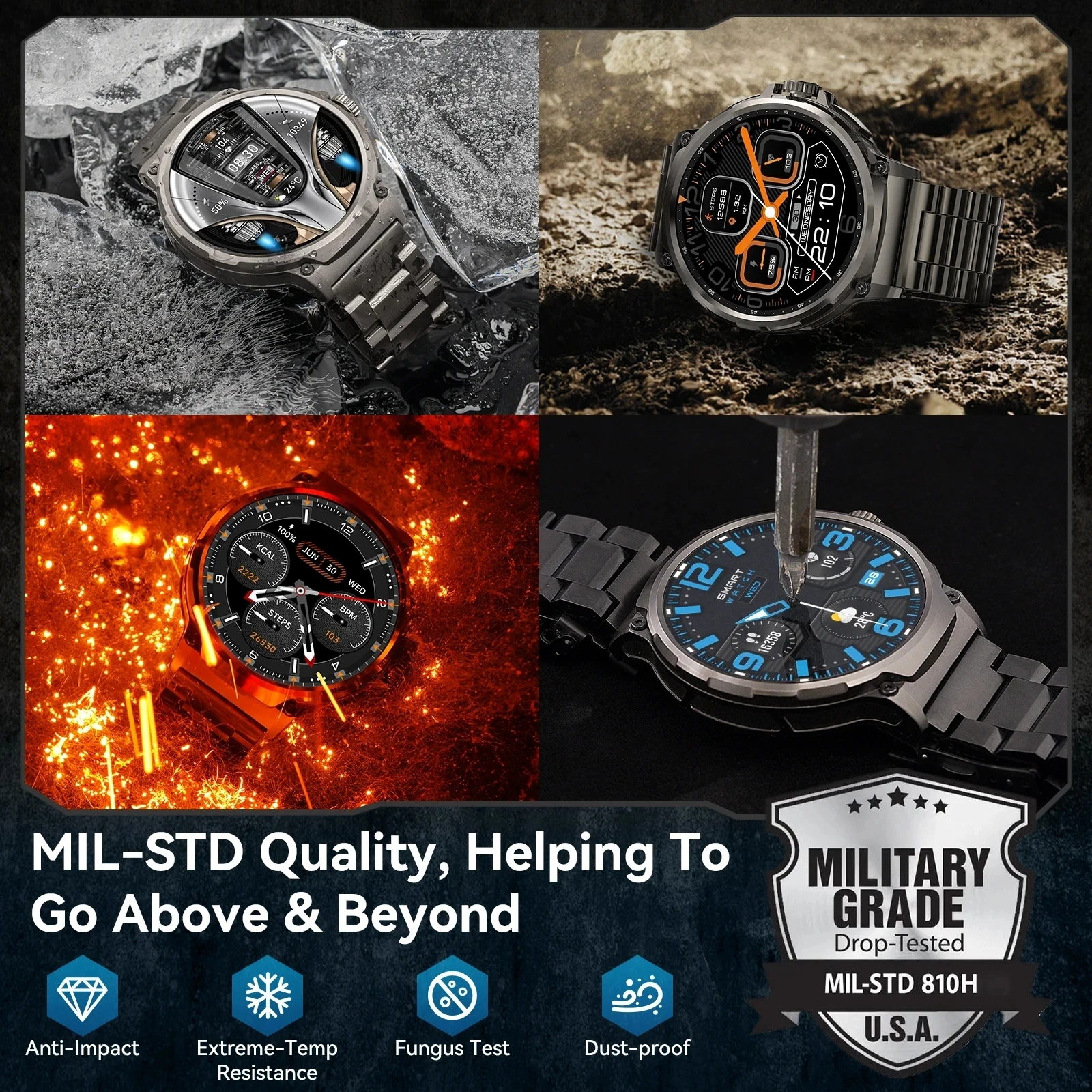 2026 New Military Amazfit GPS V69 Smart Watch Men lP68 Waterproof 1.85" HD Bluetooth Call Man outdoor Smartwatch For Android IOS 6