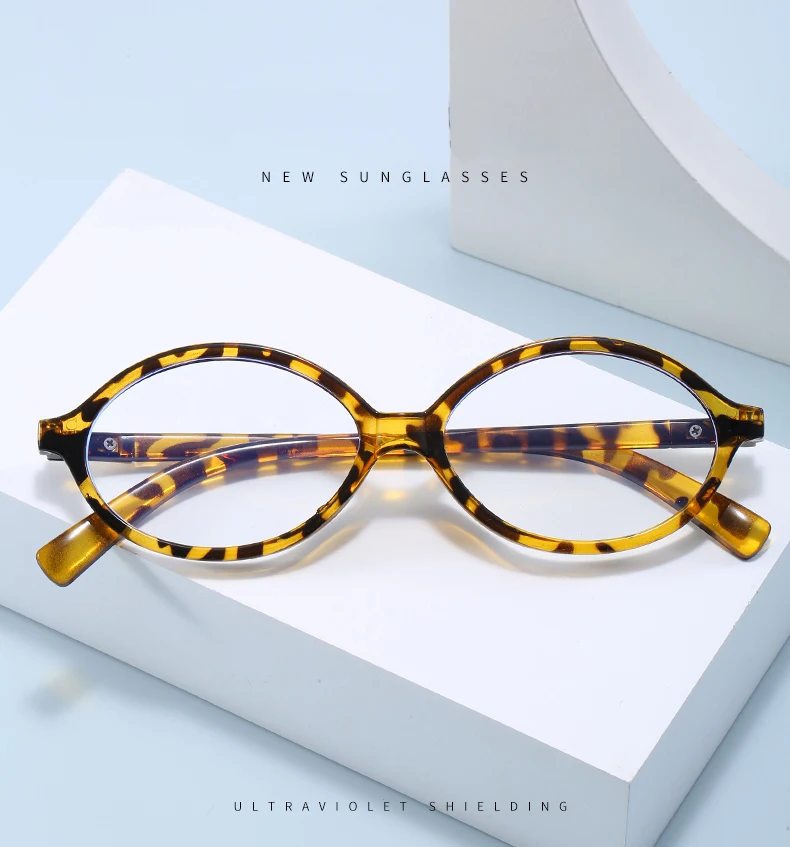 2 stücke Kleine Oval Anti Blaues Licht Gläser Rahmen Frauen Computer Optische Linsen Gläser Rahmen Trendy Brillen Brillen – Detail 1