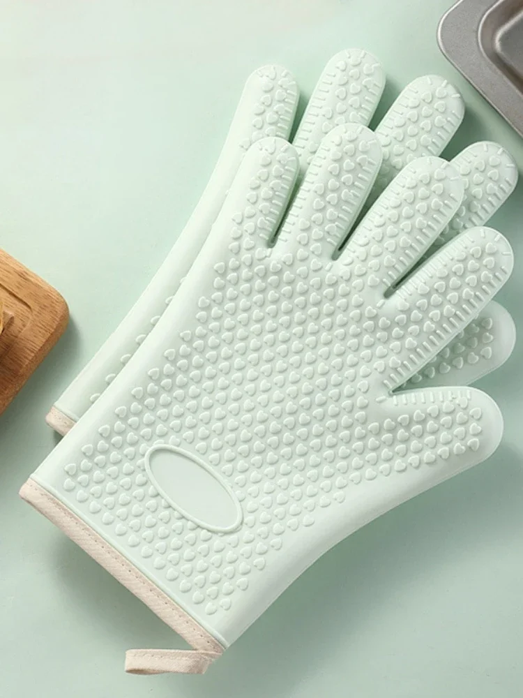 Acheter Gant de cuisine en Silicone, résistant à la chaleur, épais, pour  barbecue, gants de four, Gadgets de cuisine, accessoires de cuisine