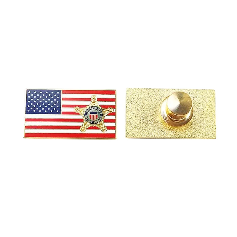 

United States Secret Service Lapel Hat Pin American Flag Pins PIN BADGE BROOCH