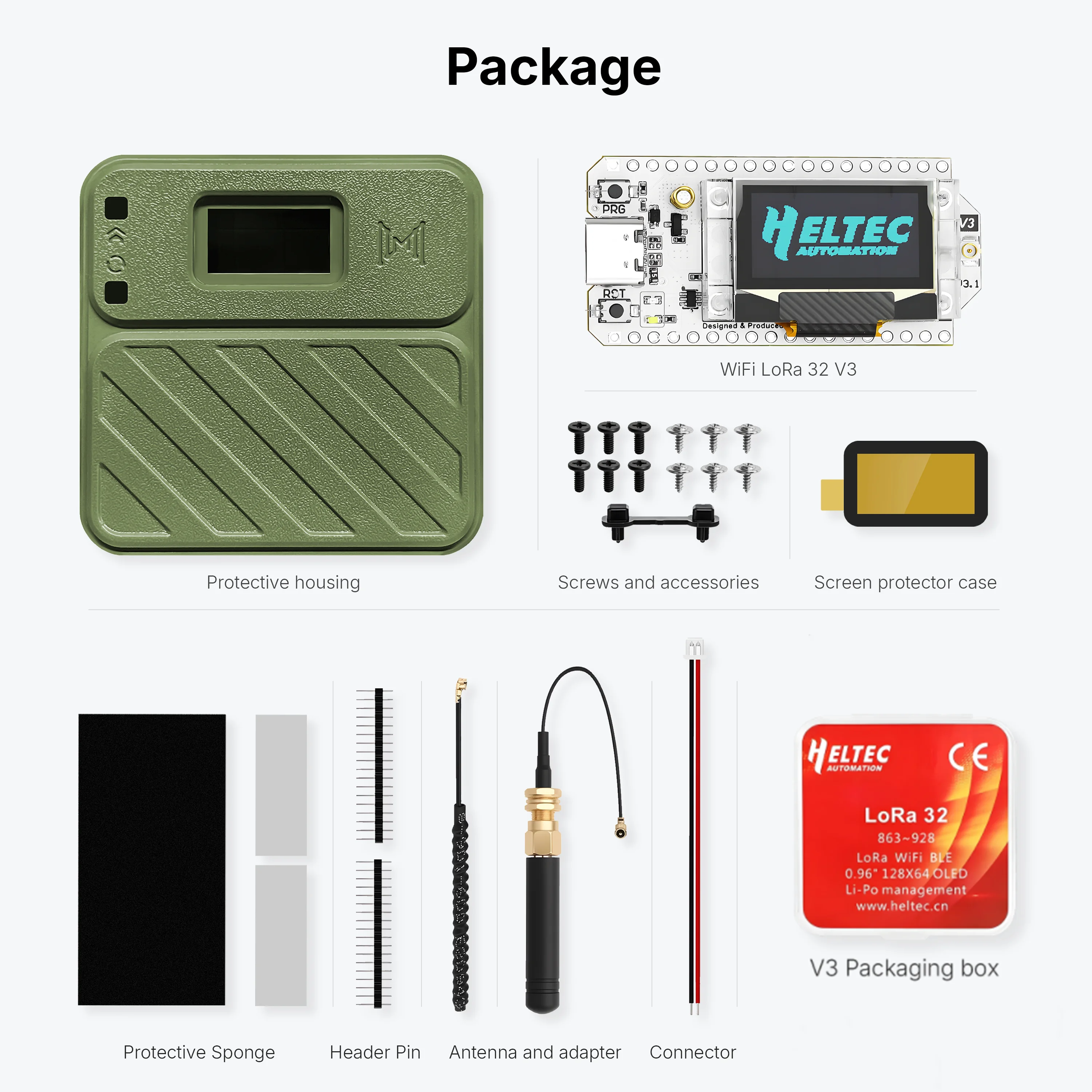 Heltec WiFi LoRa 32 V3 868MHz Development Board Kit Meshtastic ESP32 SX1262 With