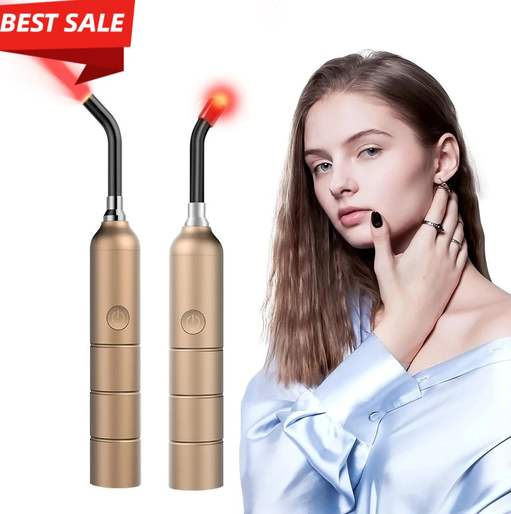 Professional Red Light Therapy Device Portable Infrared Wand for Targeted Canker Sore Repair and Ear Ankle Joint Pain Relief