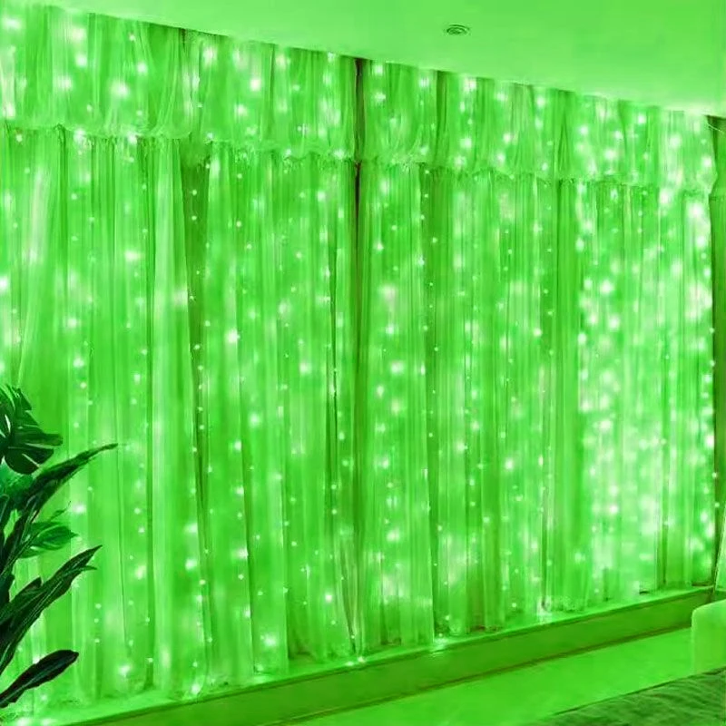 thumbnail image 1 of Guirnalda de luces LED navideñas de Año Nuevo 2025, guirnalda de luces USB para cortina, decoración para bodas, fiestas, decoración de ventanas del hogar, 1 of 5