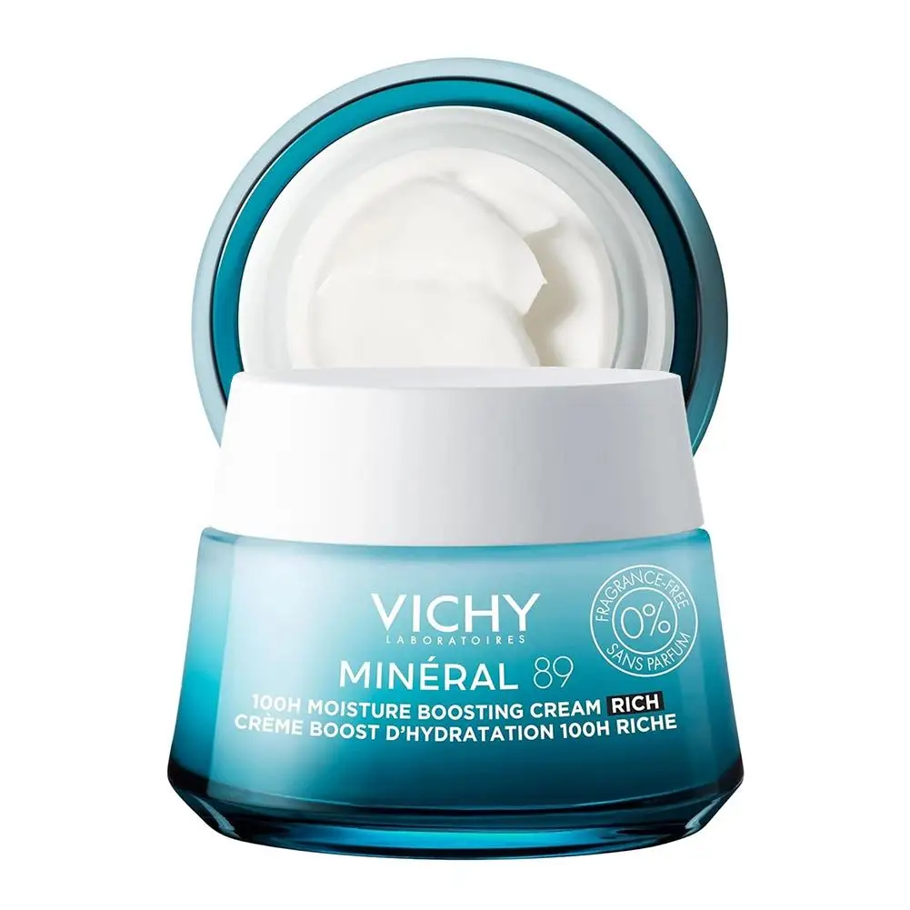 VICHY MINÉRAL 89 100H Moisturizing Cream Rich Hydration Boosting Cream Lasting Moisturizing Refreshing Soothing Repairing