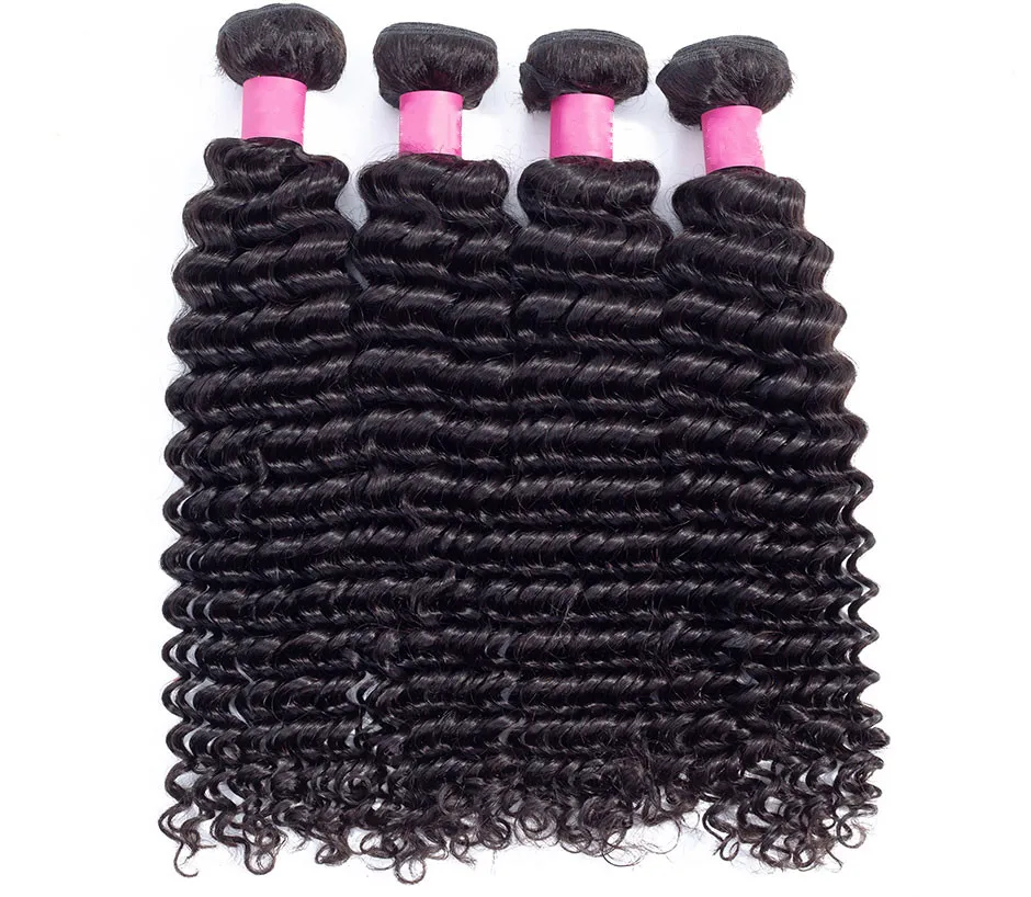 Peruvian Human Hair Bundles Natural Color Free Shipping 1/3/4 Bundles Hair Extension Peruvian Deep Wave Hair Weave Bundles