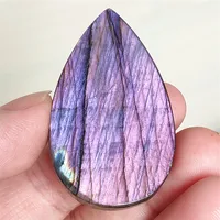Pendentif en labradorite violette naturelle, bijoux en labradorite violette pure, 50x30x7mm, collier pour femmes et hommes, AAAAAA 6