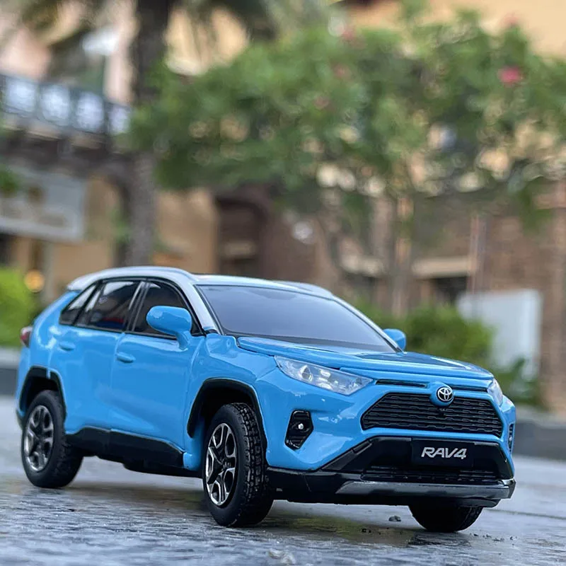 

1:32 2020 TOYOTA RAV4 SUV High Simulation Diecast Metal Alloy Model car Sound Light Pull Back Collection Kids Toy Gifts F404