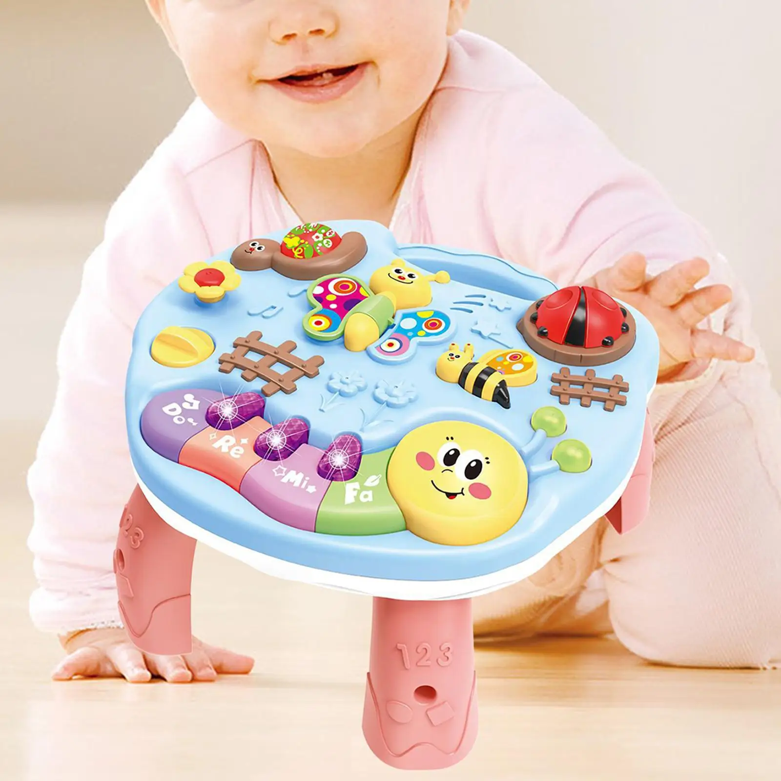 

Montessori Toy Music Activity Center Table for Baby Children Boys Girls