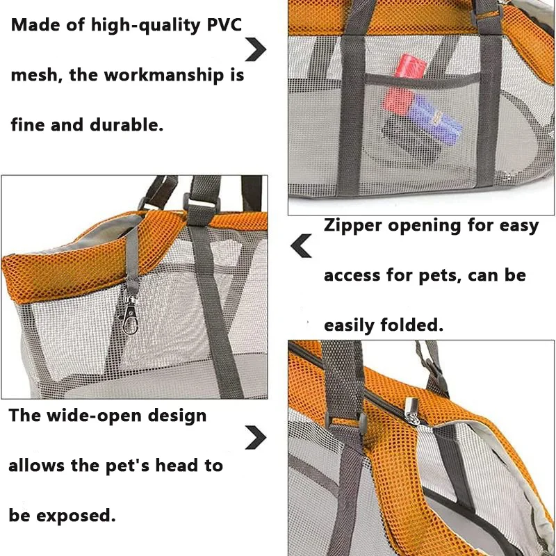 Cat Bag Outdoor Pet Handbag Transparent and Breathable Pet Cat and Dog Bag Large Capacity Convenient Shoulder