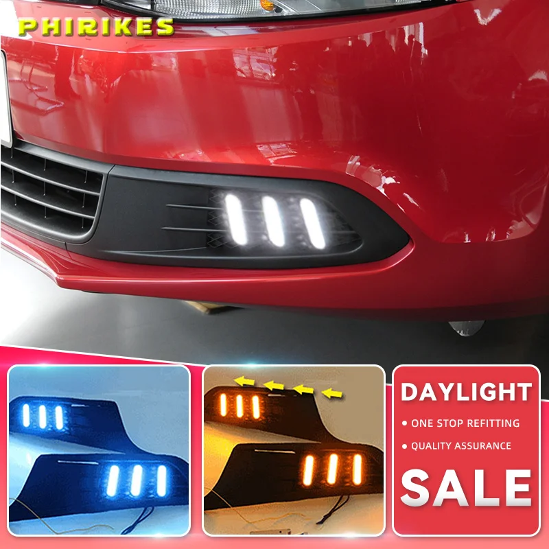 

Дневные ходовые огни для Volkswagen VW Jetta Sagitar 2012 2013 2014 DRL дневные ходовые огни дневного света ABS, чехол для противотуманной фары, 1 комплект, 12 В