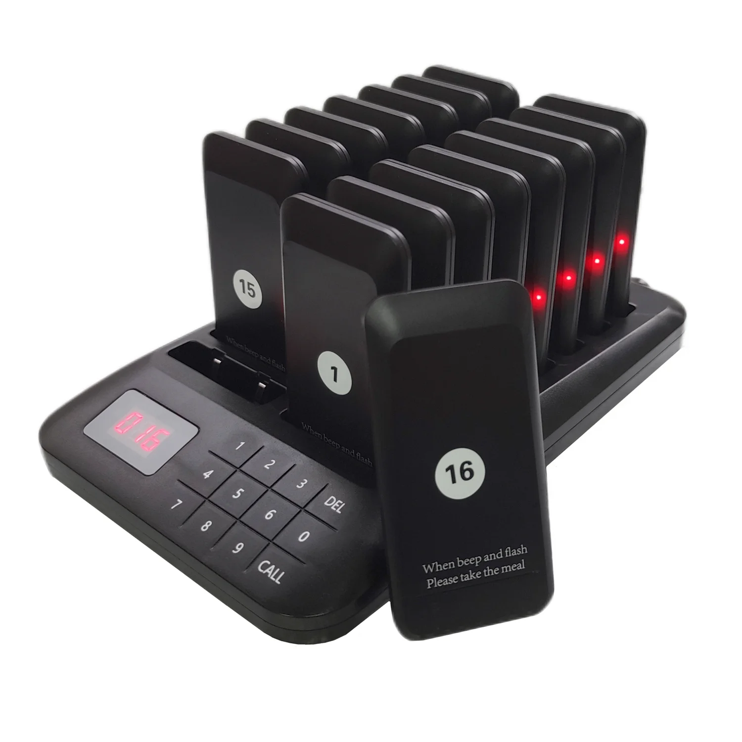 Restaurant Coasters Wireless Pager Buzzer Bell Calling System Coffe Coffee Fast Food Pagers Order Receiver(no vibration) wireless calling system
